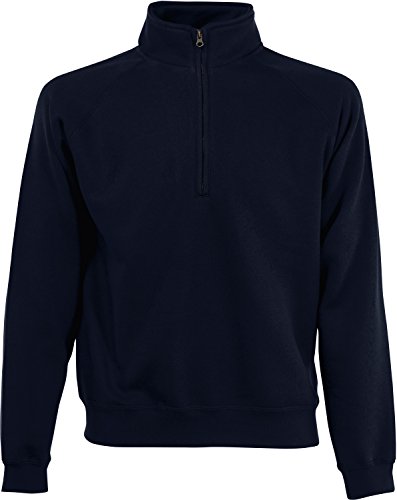 Fruit of the Loom Zip Neck Sweatshirt (13480) XL,Deep Navy von Fruit of the Loom