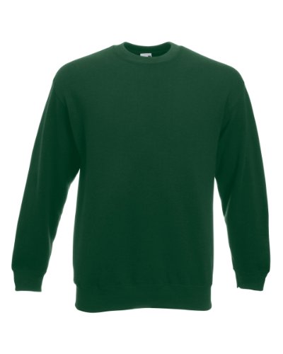 Fruit of the Loom Herren 62-202-0 Pullover, Bottle Green, L von Fruit of the Loom