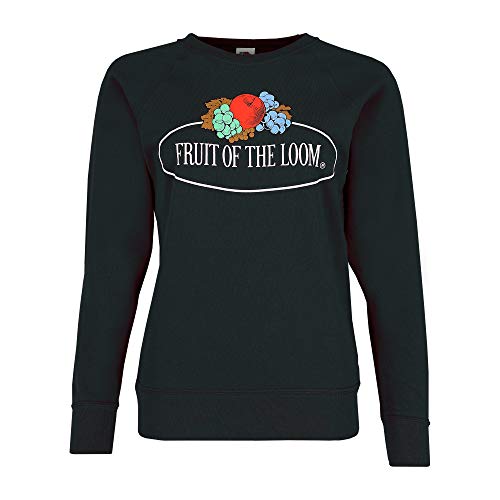 Fruit of the Loom leichtes Damen Sweatshirt mit Vintage-Logo, Farbe:deep Navy, Größe:L von Fruit of the Loom