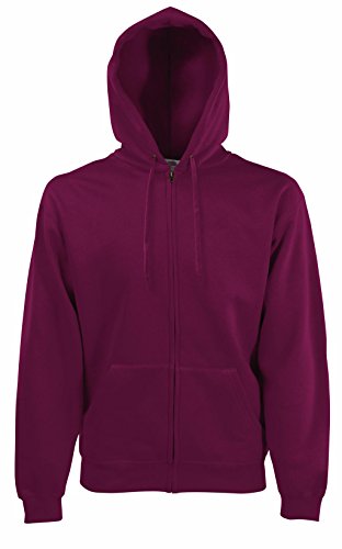 Fruit of the Loom: Hooded Sweat Jacket 62-062-0, Größe:L;Farbe:Burgundy von Fruit of the Loom