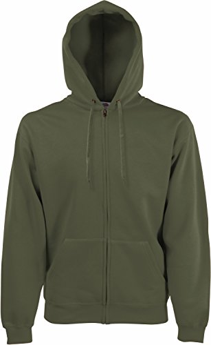 Fruit of the Loom: Hooded Zip Sweat 62-034-0, Größe:L;Farbe:Classic Olive von Fruit of the Loom