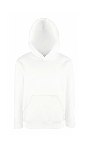 Fruit of the Loom: Kids Hooded Sweat 62-037-0, Größe:116 (5-6);Farbe:White von Fruit of the Loom