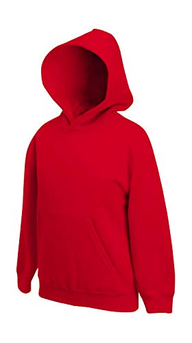 Fruit of the Loom: Kids Hooded Sweat 62-037-0, Größe:164 (14-15);Farbe:Red von Fruit of the Loom