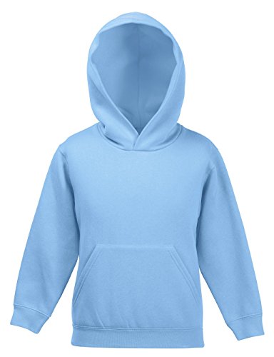 Fruit of the Loom: Kids Hooded Sweat 62-037-0, Größe:164 (14-15);Farbe:Sky Blue von Fruit of the Loom