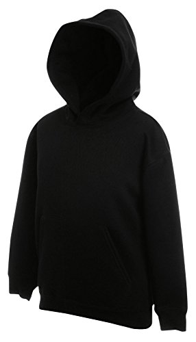 Fruit of the Loom: Kids` Hooded Sweat 62-043-0, Größe:152 (12-13);Farbe:Black von Fruit of the Loom