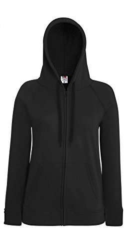 Fruit of the Loom: Lady-Fit Lightweight Hooded Sweat Jacket 62-150-0, Größe:2XL;Farbe:Light Graphite von Fruit of the Loom