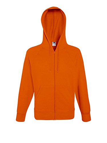 Fruit of the Loom: Lightweight Hooded Sweat Jacket 62-144-0, Größe:M;Farbe:Orange von Fruit of the Loom