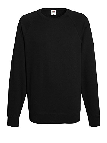 Fruit of the Loom: Lightweight Raglan Sweat 62-138-0, Größe:2XL;Farbe:Black von Fruit of the Loom