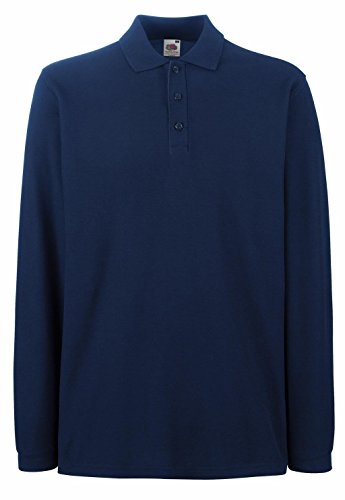 Fruit of the Loom: Premium Long Sleeve Polo 63-310-0, Größe:3XL;Farbe:Navy von Fruit of the Loom