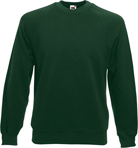 Fruit of the Loom: Raglan Sweatshirt 62-216-0, Größe:M;Farbe:Bottle Green von Fruit of the Loom