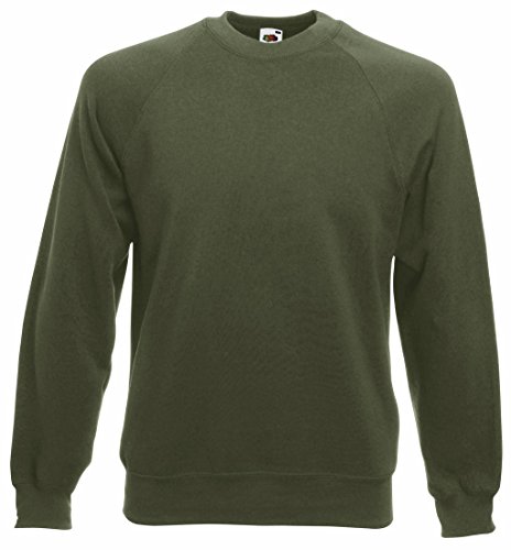 Fruit of the Loom: Raglan Sweatshirt 62-216-0, Größe:XL;Farbe:Classic Olive von Fruit of the Loom