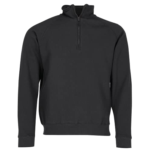 Fruit of the Loom: Zip Neck Sweat 62-114-0, Größe:2XL;Farbe:Black von Fruit of the Loom