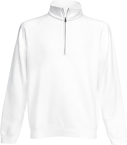 Fruit of the Loom: Zip Neck Sweat 62-114-0, Größe:2XL;Farbe:White von Fruit of the Loom