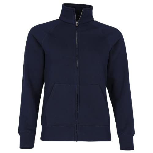 Fruit of the loom Damen Lady Fit Sweat Jacket Langarmshirt, Blau (Deep Navy Az), X-Large von Fruit of the Loom