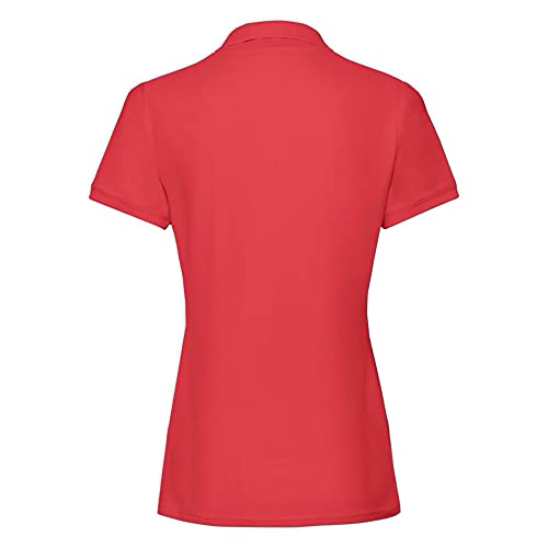 Fruit of the loom Damen Premium Polo Lady-Fit Poloshirt, Rot (Red 400), Medium (Herstellergröße: 12) von Fruit of the Loom