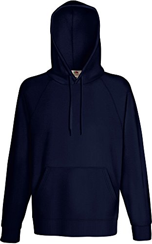 Fruit of the loom Herren Sweatshirt Lightweight Hooded Sweat,Blau (Deep Navy 202),Large von Fruit of the loom