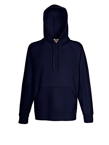 Fruit of the loom Herren Sweatshirt Lightweight Hooded Sweat,Blau (Deep Navy 202),Medium von Fruit of the Loom