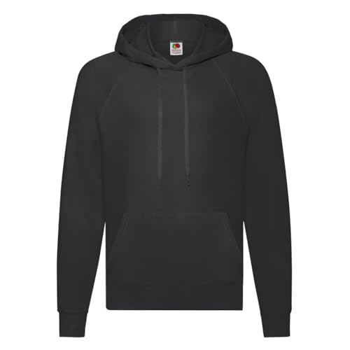 Fruit of the loom Herren Sweatshirt Lightweight Hooded Sweat,Schwarz (Black 101),X-Large von Fruit of the Loom