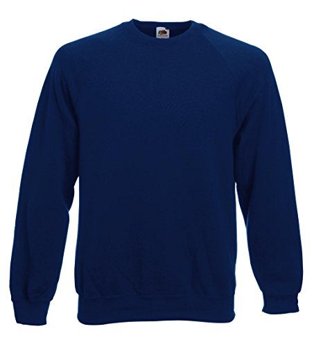 Fruit of the loom Herren Raglan Sweatshirt, Blau (Navy 200), Medium von Fruit of the Loom