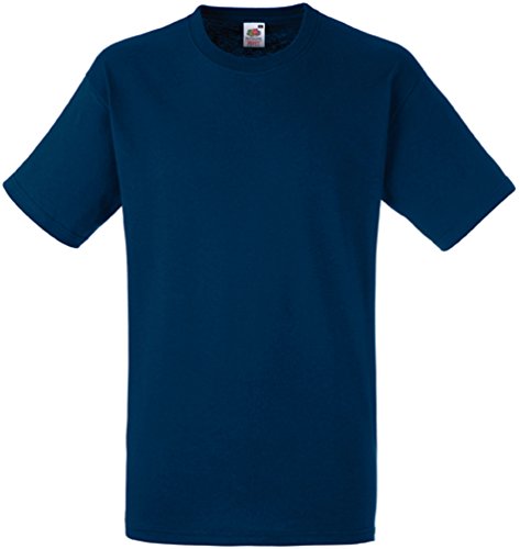 Fruit of the loom Herren Heavy Cotton T T-Shirt, Blau (Navy 200), Medium von Fruit of the Loom