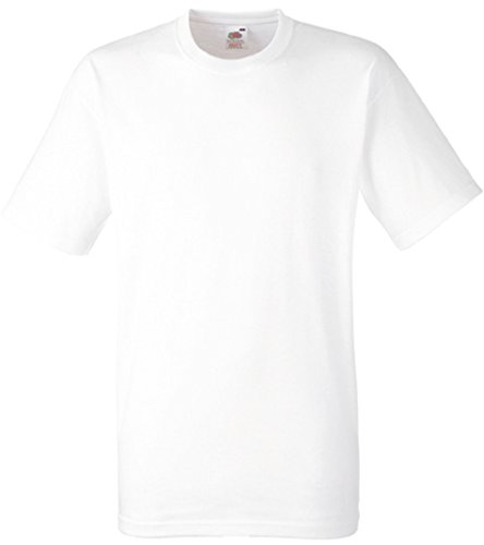 Fruit of the loom Herren Heavy Cotton T T-Shirt, Weiß (White 000), XX-Large von Fruit of the Loom