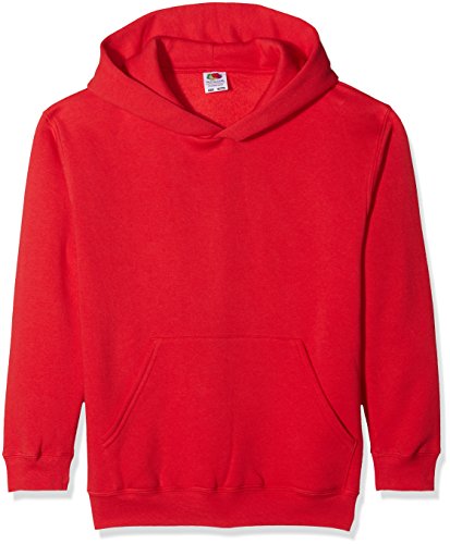 Fruit of the loom Jungen Premium Hooded Sweat Kids Kapuzenpullover, Rot (Red 400), 140 (Herstellergröße: 9-11) von Fruit of the Loom