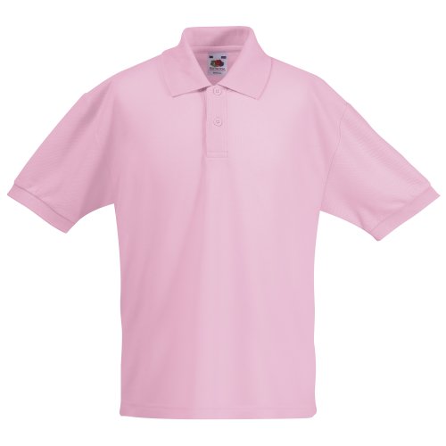 Fruit of the Loom Jungen Poloshirt rosa hellrosa 14-15 Jahre von Fruit of the Loom