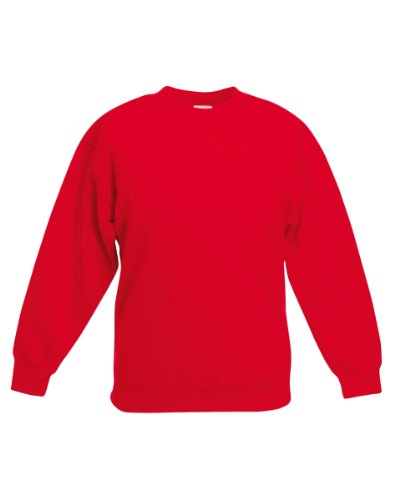 Fruit of the Loom, Kinder-Sweatshirt Gr. 3 nach 4 Jahre, rot von Fruit of the Loom