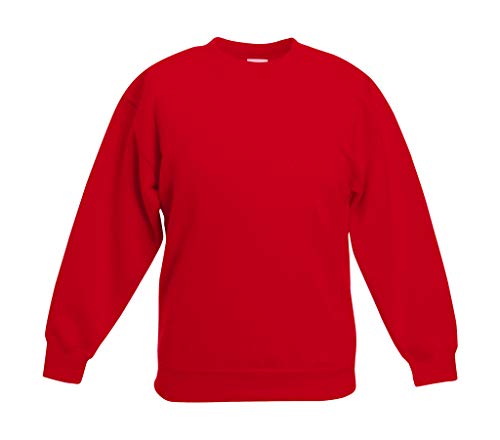 Fruit of the Loom, Kinder-Sweatshirt Gr. 8 Jahre, rot von Fruit of the Loom