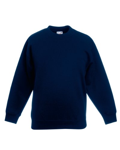 Fruit of the Loom, Kinder-Sweatshirt Gr. 12 nach 13 Jahre, Dunkles Marineblau von Fruit of the Loom