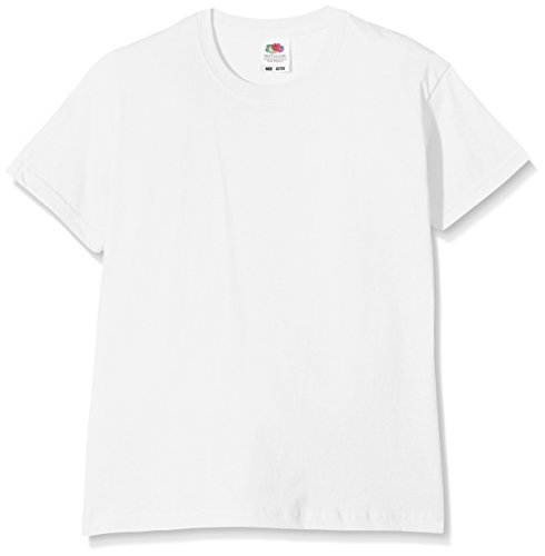 Fruit of the Loom Jungen T-Shirt, Weiãÿ, 104 von Fruit of the Loom