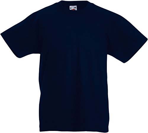 Fruite of the Loom Kinder T-Shirt, vers. Farben 152,Deep Navy von Fruit of the Loom