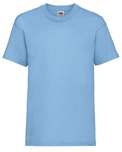 Fruit of the Loom Jungen T-Shirt, Pastellblau, 98 von Fruit of the Loom