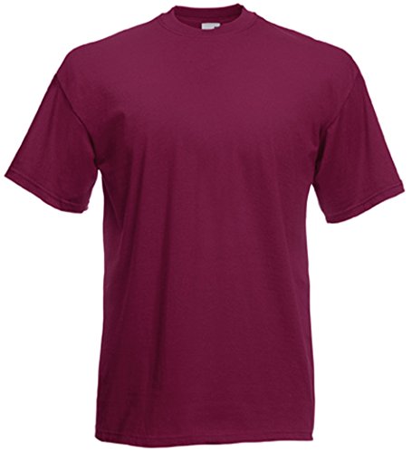 Fruit of the Loom Herren T-Shirt rot bordeaux Large von Fruit of the Loom