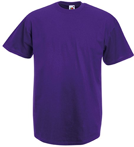 Fruit of the Loom Herren T-Shirt violett violett Large von Fruit of the Loom