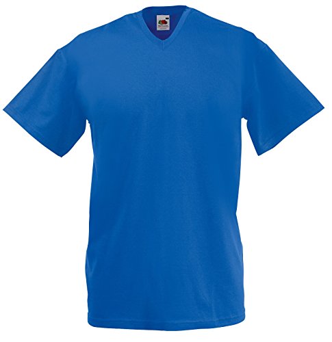 Fruite of the Loom Valueweight V-Neck T-Shirt, vers. Farben M,Royal Blau von Fruit of the Loom