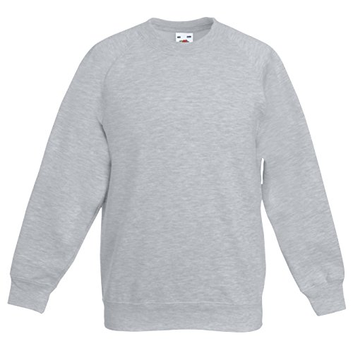 Fruite of the Loom cbkoa Raglan Sweatshirt vers. Farben, 62-033-0, Grau, 62-033-0 140 cm von Fruit of the Loom