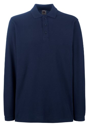 Herren Langarm Polo Premium Longsleeve T-Shirt Größen - Shirtarena Bündel von Fruit of the Loom