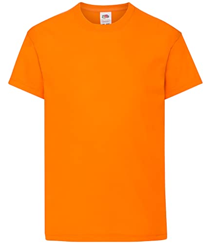 KINDER T-SHIRT FRUIT OF THE LOOM VALUE 128 140 152 164 104,Orange von Fruit of the Loom