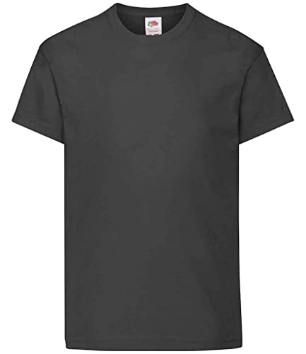 KINDER T-SHIRT FRUIT OF THE LOOM VALUE 128 140 152 164 104,Schwarz von Fruit of the Loom