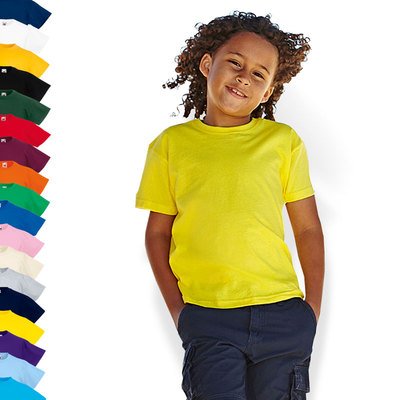 KINDER T-SHIRT FRUIT OF THE LOOM VALUE 128 140 152 164 104,dunkelgrau von Fruit of the Loom