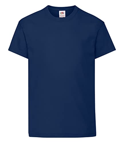 KINDER T-SHIRT FRUIT OF THE LOOM VALUE 128 140 152 164 116,Dunkelblau von Fruit of the Loom