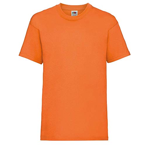 KINDER T-SHIRT FRUIT OF THE LOOM VALUE 128 140 152 164 116,Orange von Fruit of the Loom