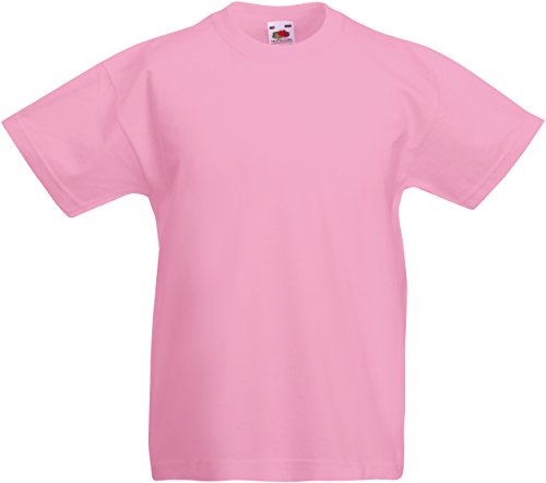 KINDER T-SHIRT FRUIT OF THE LOOM VALUE 128 140 152 164 116,Rosa von Fruit of the Loom
