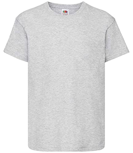 KINDER T-SHIRT FRUIT OF THE LOOM VALUE 128 140 152 164 116,hellgrau 116,Hellgrau von Fruit of the Loom