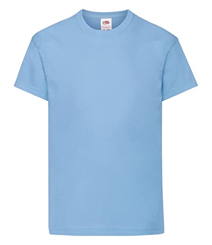 KINDER T-SHIRT FRUIT OF THE LOOM VALUE 128 140 152 164 140,Hellblau von Fruit of the Loom