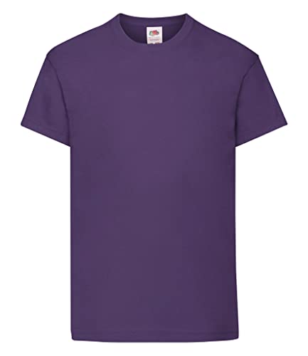 KINDER T-SHIRT FRUIT OF THE LOOM VALUE 128 140 152 164 140,lila 140,Lila von Fruit of the Loom