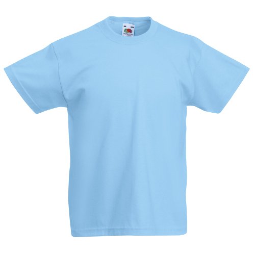 KINDER T-SHIRT FRUIT OF THE LOOM VALUE 128 140 152 164 152,Hellblau von Fruit of the Loom