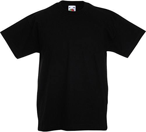 KINDER T-SHIRT FRUIT OF THE LOOM VALUE 128 140 152 164 164,Schwarz von Fruit of the Loom