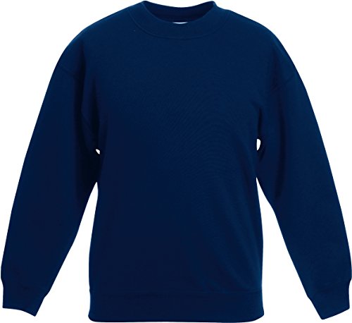 Kids Set-In Sweatshirt 116 (5-6),Navy von Fruit of the Loom